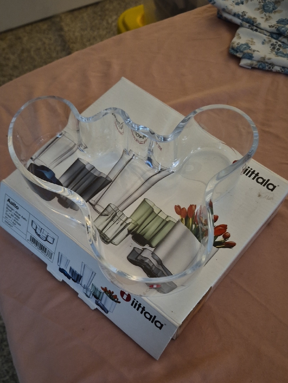 Iittala Contemporary Finnish Alvar Aalto Malja 2"-50mm Clear Bowl Art Decor NEW